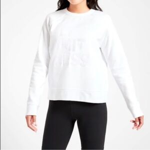Athleta White Crewneck Limitless Sweatshirt | Women’s Medium | Casual Athleisure